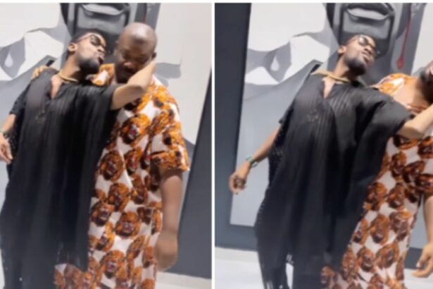 Dbanj attempts to Kiss Don Jazzy as they reunite in funny video