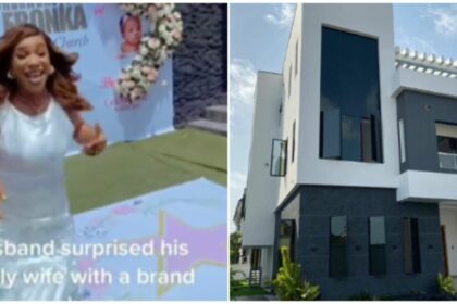 Husband of the year: Nigerian man surprises wife with brand new house