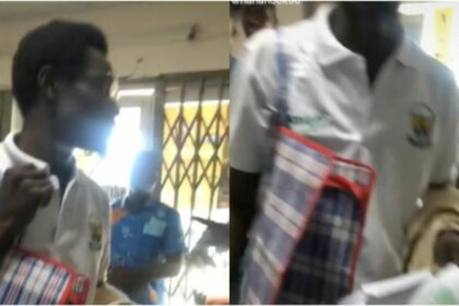Nigerian lecturer storms bank with Ghana-must-go bag to withdraw his 8 months' salary