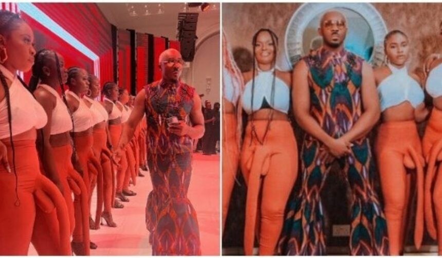 Pretty Mike storms Don Jazzy mother's funeral with ladies wearing ‘gbola’ pants
