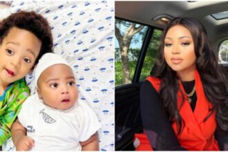 Regina Daniels flaunts her handsome sons, describes them as her most precious gifts