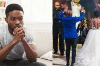 Shock as wedding guest discovers that bride at ceremony is his girlfriend of 3 years