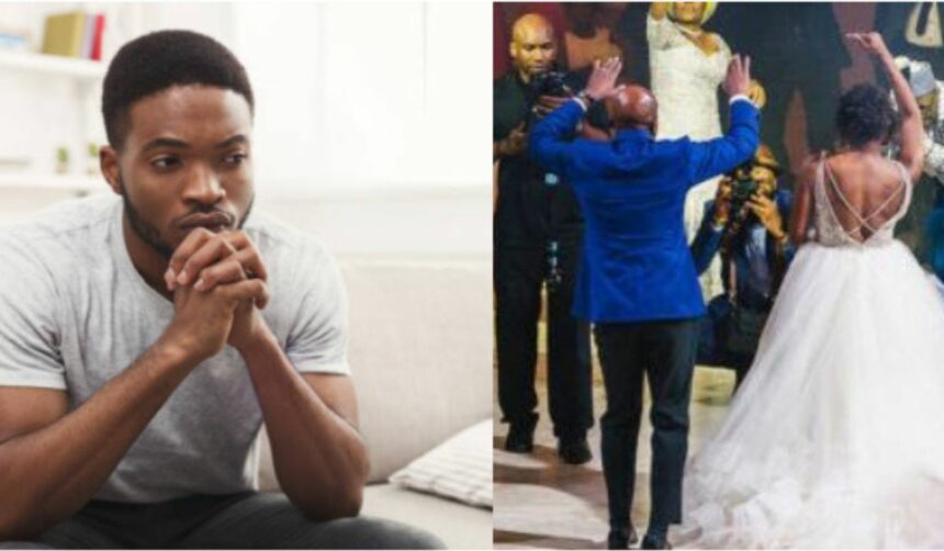 Shock as wedding guest discovers that bride at ceremony is his girlfriend of 3 years