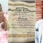 American lady says she is married to Jim Iyke, presents marriage certificate