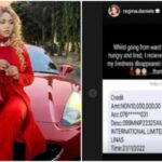 See money: Regina Daniels flaunts N10 million alert she got from her husband, Ned Nwoko