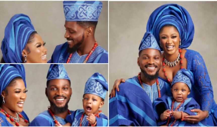 BBNaija’s Tobi Bakre and wife celebrate son’s first birthday with cute family photos