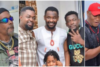 Hanks Anuku, Yul Edochie, and Destiny Etiko attend Zubby Michael’s end-of-the-year party