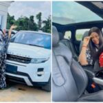 Nkechi Blessing celebrates as she busy brand new Range Rover