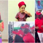 Regina Daniels’ two-year-old son campaigns for his father, Ned Nwoko