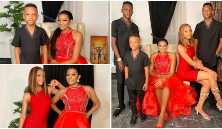 Yul Edochie absent as his first wife shares beautiful Christmas photos with her kids