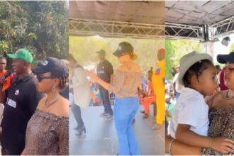 Regina Daniel thrills crowd with her dance moves at Ned Nwoko’s campaign