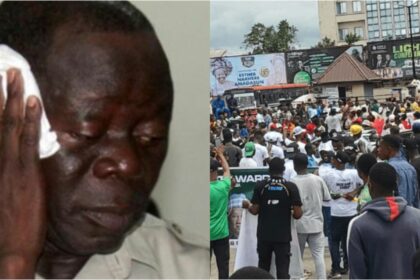 Obidients disrupts APC rally in Edo as Oshiomole leaves with heavy security presence