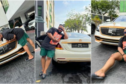 BBNaija’s Whitemoney splashes millions of naira on new Maybach Benz