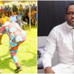Desmond Elliot prostrates before Surulere residents as he begs for votes
