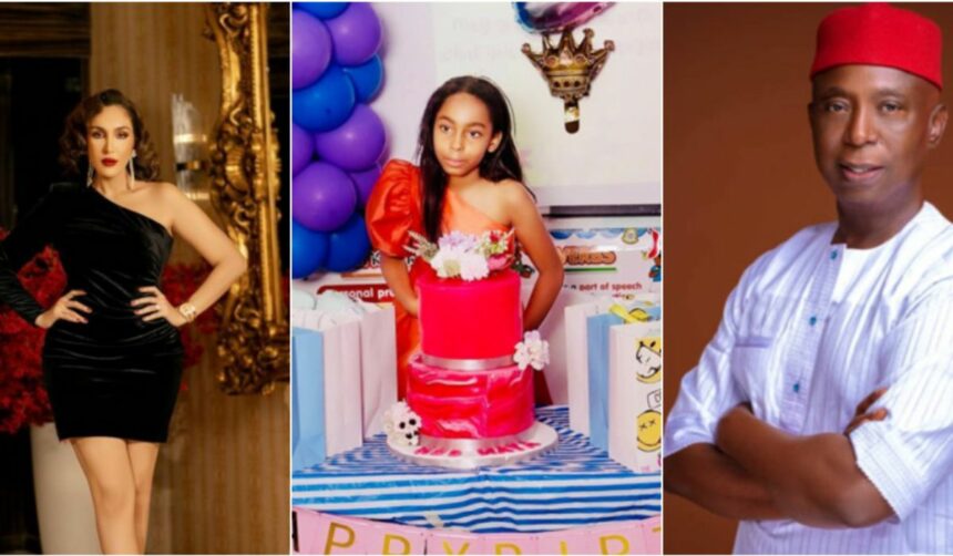 Ned Nwoko’s Moroccan wife Laila throws lavish birthday party for their 9-year-old daughter