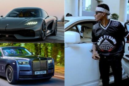 Singer Wizkid shows off fleets of luxury cars in his garage
