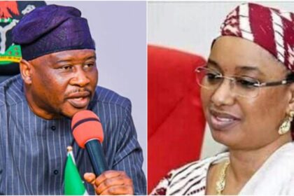 “It’s illegal, provocative” - Adamawa Governor Fintiri slams INEC for announcing Binani as governor-elect