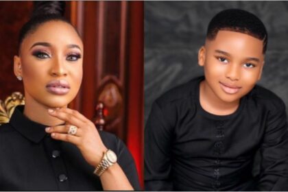 Tonto Dikeh gifts her 7-year-old son Andre iPhone 14