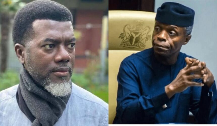 Reno Omokri blasts Osinbajo for saying N250,000 monthly pension for him as ex-VP is insufficient