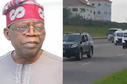 Video of President Tinubu’s long convoy in Lagos fuels outrage on social media