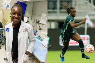 Super Falcons star Michelle Alozie trends in Nigeria for being a football player and part-time cancer research technician