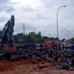FCT minister Nyesom Wike's task force seizes and destroys 470 motorcycles in Abuja