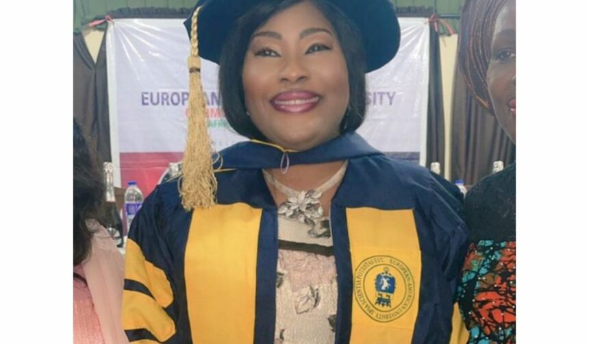Labour Party chairman in Lagos. Dayo Ekong, honoured with Doctor of Arts by European-America University