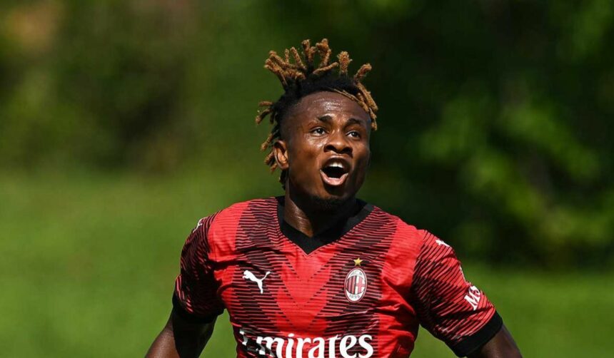 Pioli reacts after Samuel Chukwueze scores his first goal for AC Milan