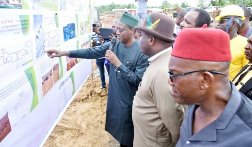 Governor Otti lauds federal government for building 250 housing units in Abia state